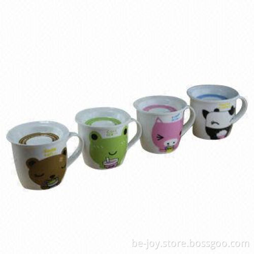 9oz porcelain mug with lid